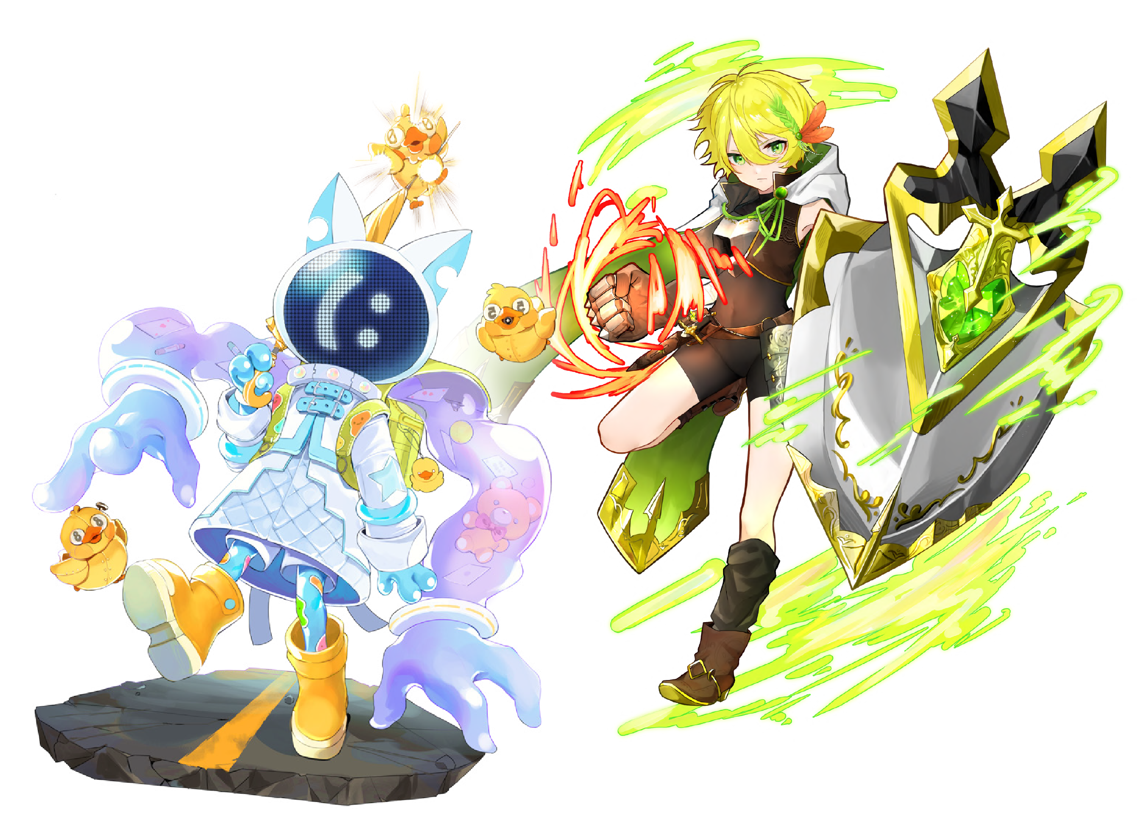 ブラウザゲーム「英雄クロニクル」　「バースセイバー」内に登場する新キャラクターイラスト
