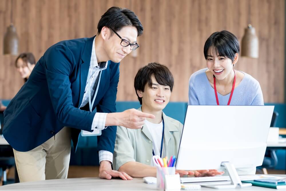 キャリアセンターで就職相談を受ける様子