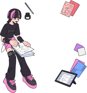 マンガ学科キャラクターイラスト